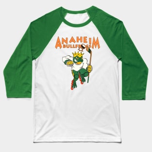 Retro Defunct Anaheim Bullfrogs Roller Hockey Baseball T-Shirt